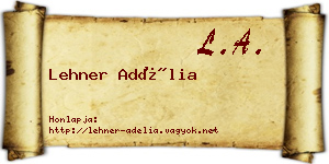 Lehner Adélia névjegykártya